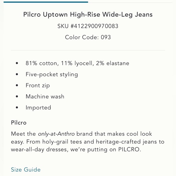NOWT Pilcro Uptown High-Rise Wide-Leg Jeans 12P - Picture 11 of 12